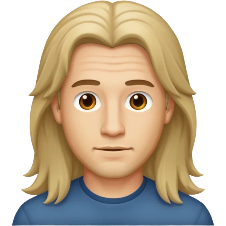 A man have a long hair emoji