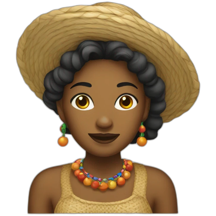 femme martiniquaise traditionnel emoji