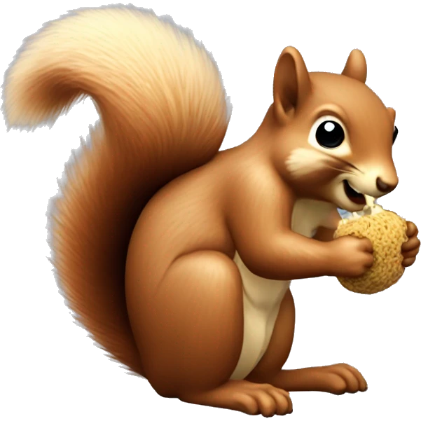Squirrel, chewing, a fibre optic line emoji
