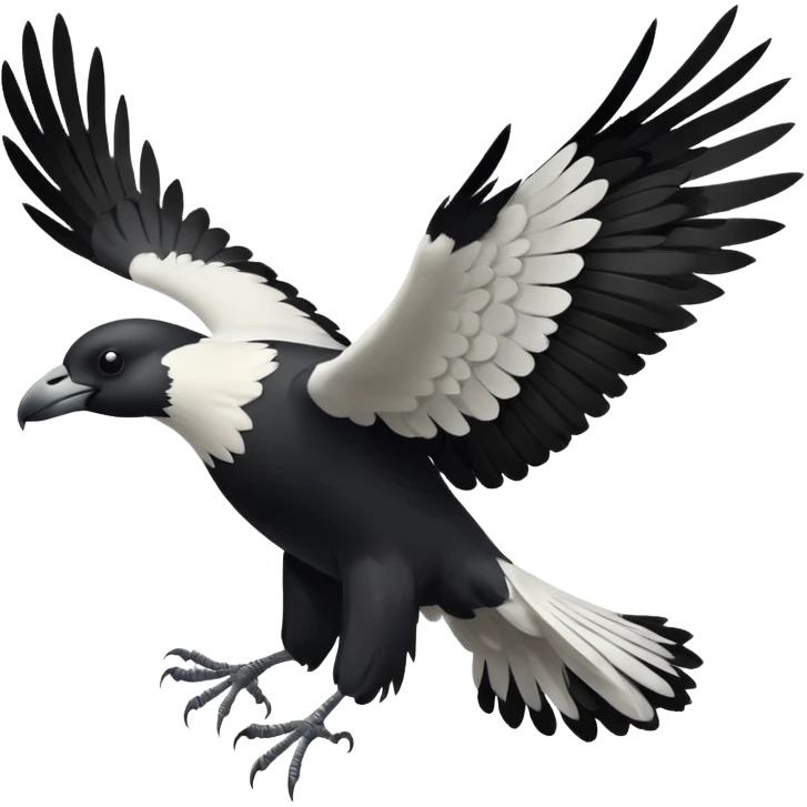 white crow flying emoji