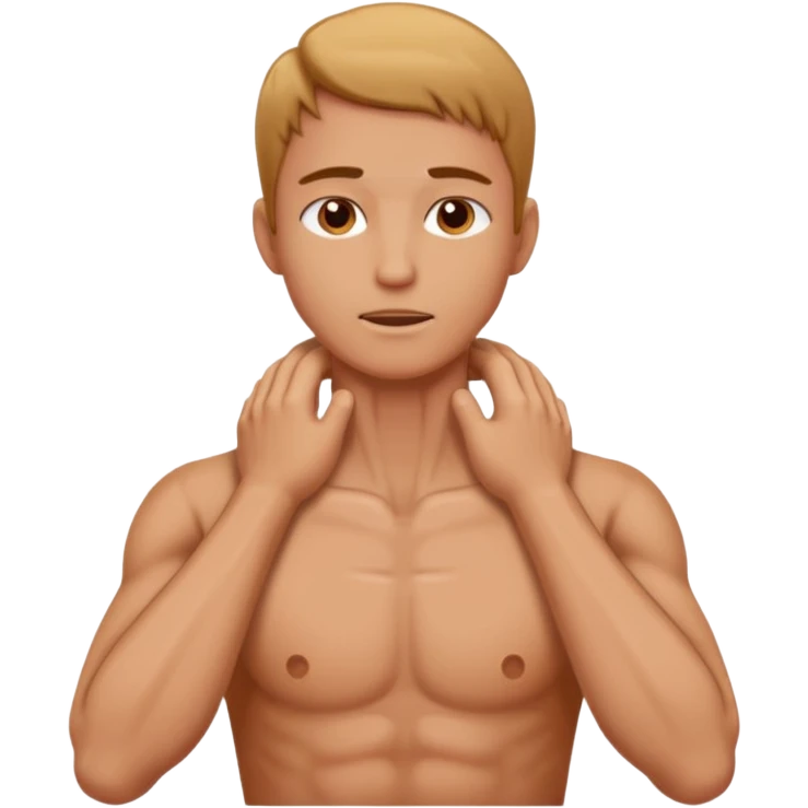 hands grabbing neck emoji