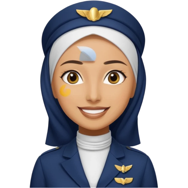 Hijabi flight attendant emoji