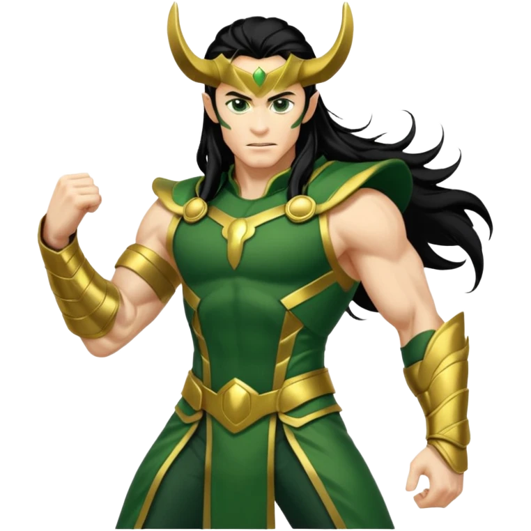 comic book style loki, whole body emoji