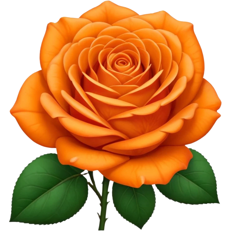 Orange rose emoji