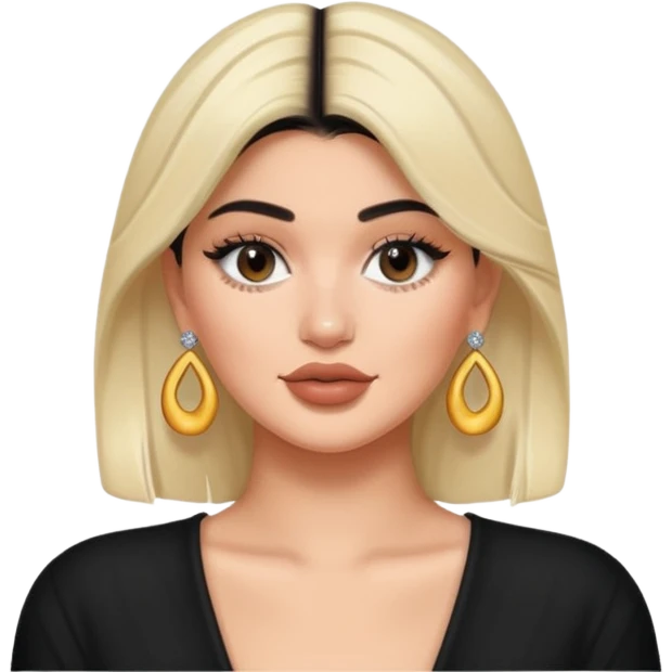 kylie jenner with earrings emoji