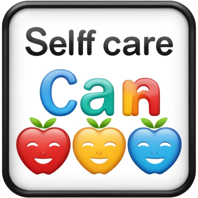 frase de auto cuidado  emoji