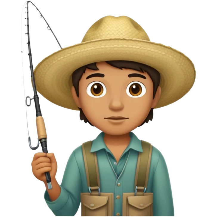 Mexican boy fishing emoji