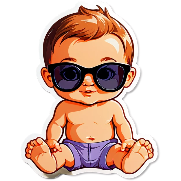 Baby with sunglasses  emoji