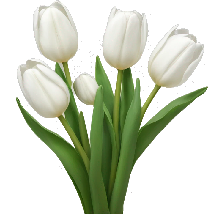 White tulips emoji