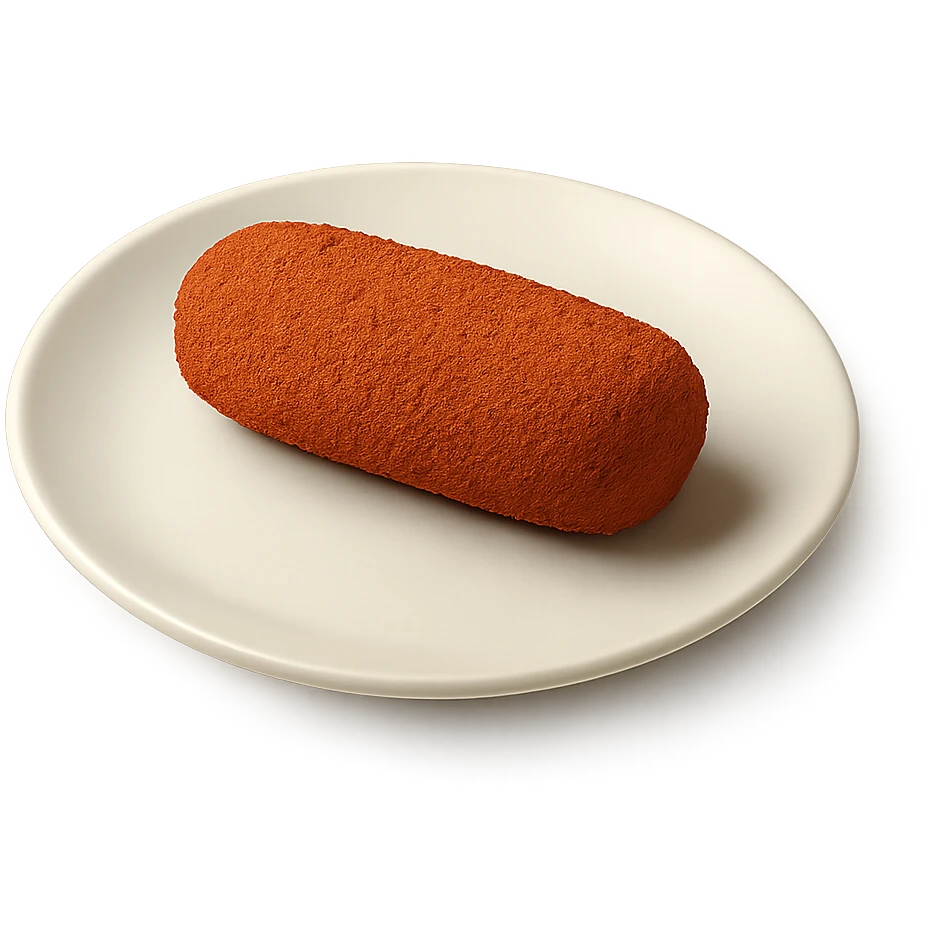 realistic kroket on a plate, no background emoji