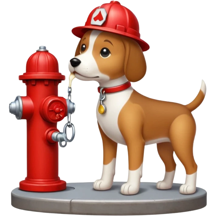 Dog peeing on fire hydrant  emoji