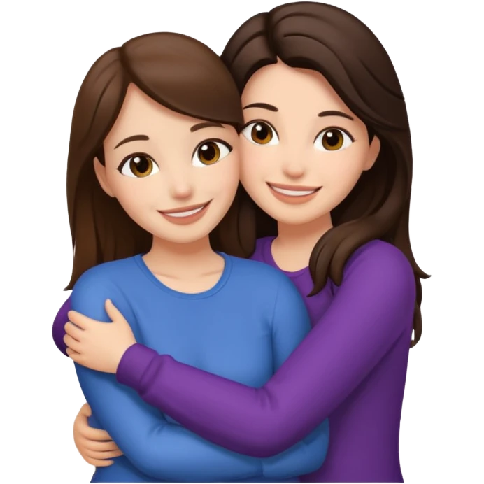 two women lying on top of each other wrapped around each other lying down both brunette  emoji