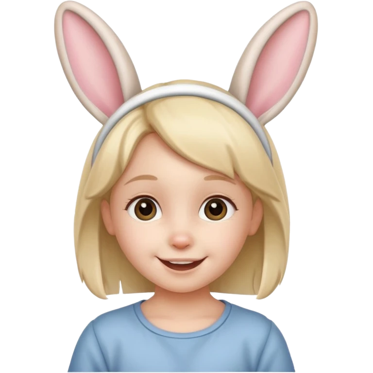 bunny ear wearing kid emoji