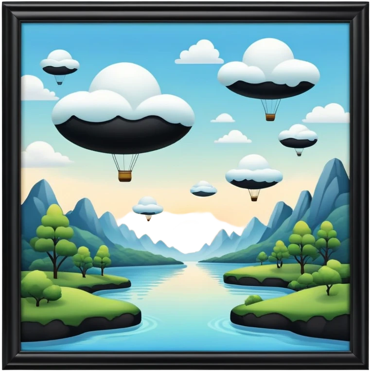 Floating Realistic Aesthetic Scenery Deco emoji