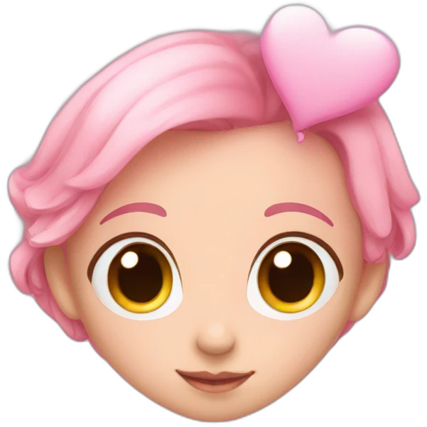 Pink heart with zoé name emoji
