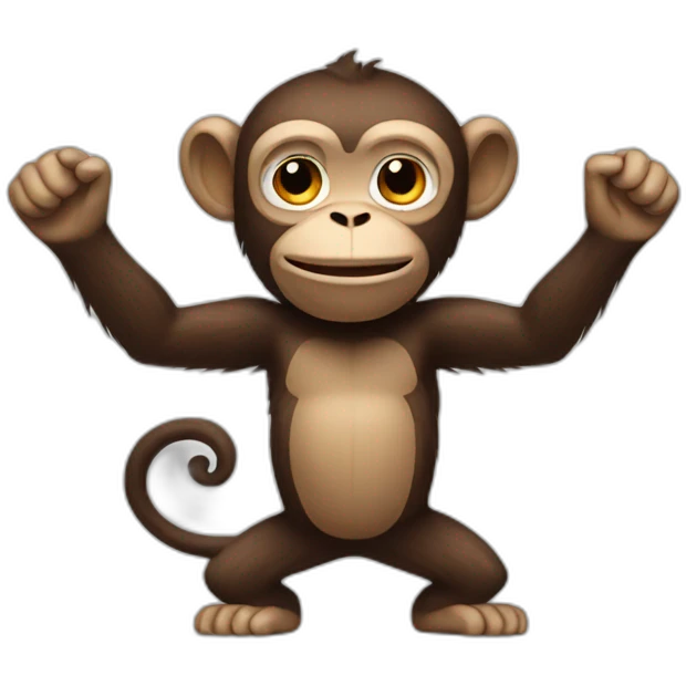 monkey with arms emoji