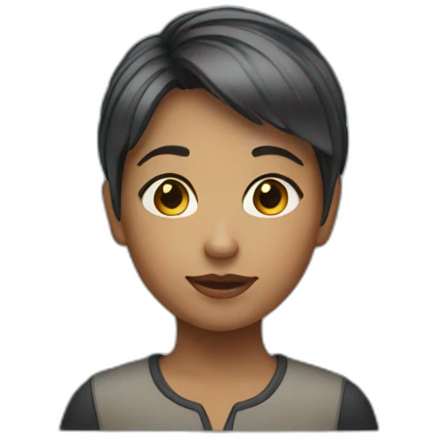 a girl with short hair emoji