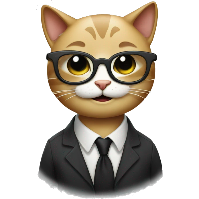 smile cat with black glasses emoji