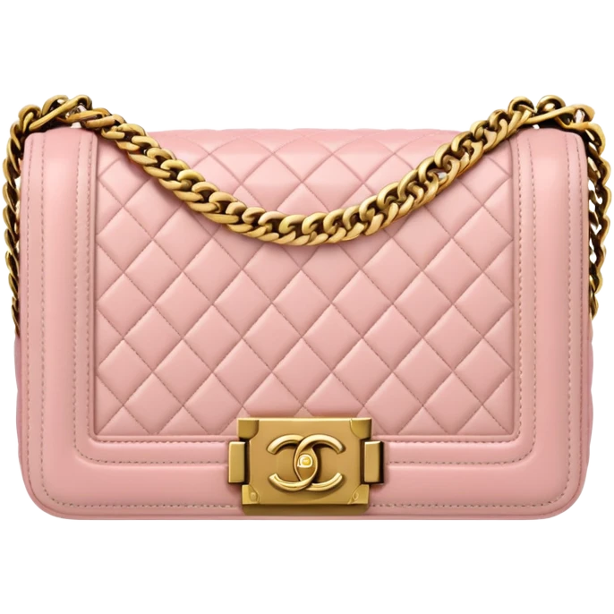 light pink chanel le boy bag emoji