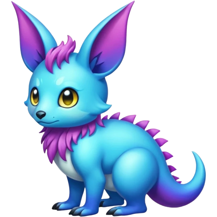Shiny Colorful Gloomy-Colored Fionbri-creature by Falvie (full body) emoji