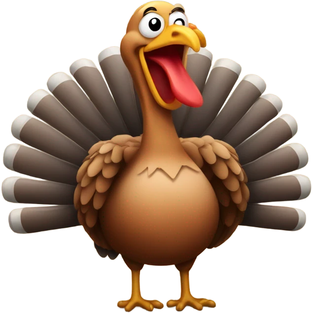 A turkey with a beer emoji