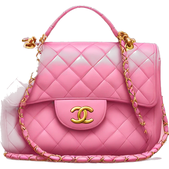 pink Classic Chanel purse ￼ emoji