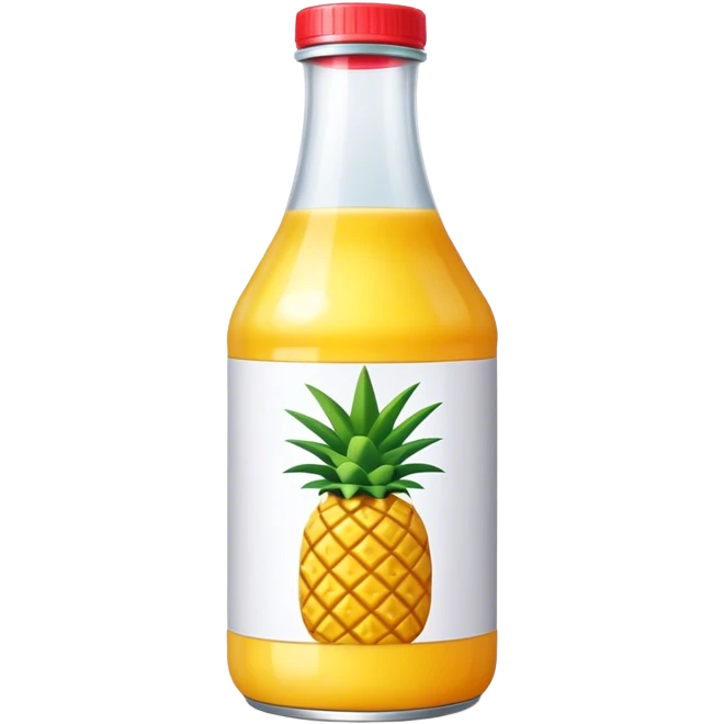 Bottle pineapple juice emoji