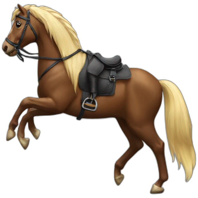 Chat sur un cheval emoji
