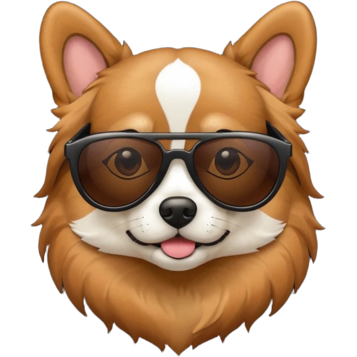 dog wearing sunglassed emoji
