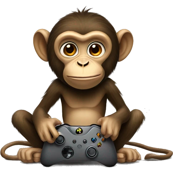 Monkey playing xbox emoji