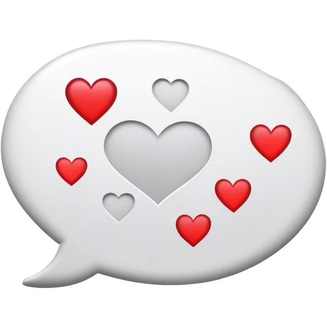 speech balloon hearts type emoji