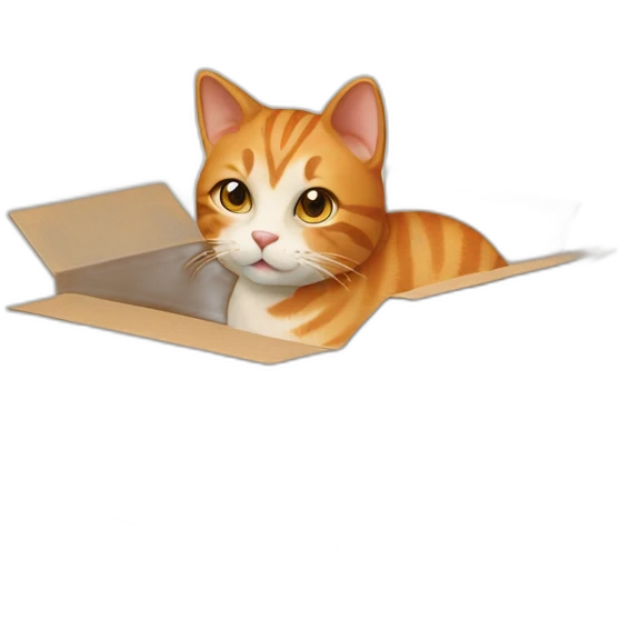 ginger cat in beige box emoji