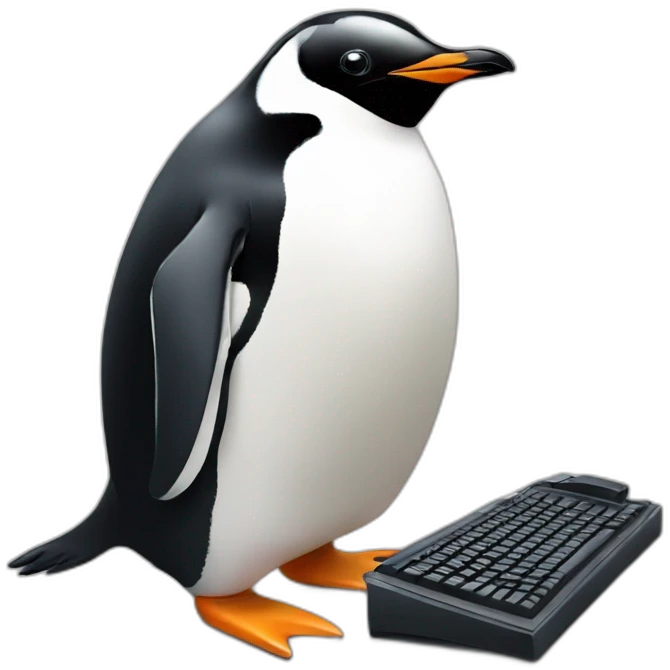 penguin-with-a-computer emoji