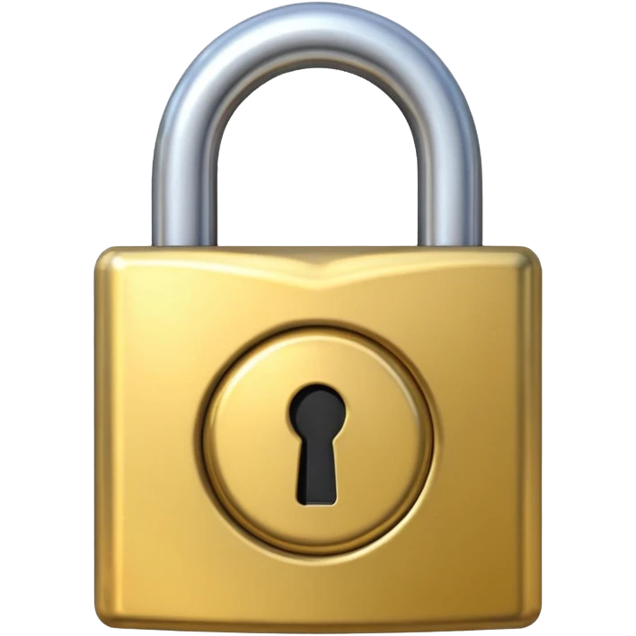 padlock emoji, open to the right, classic emoji style emoji