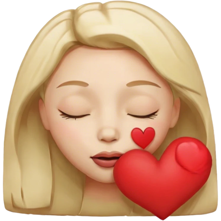 Both eyes closed kissy face with heart emoji