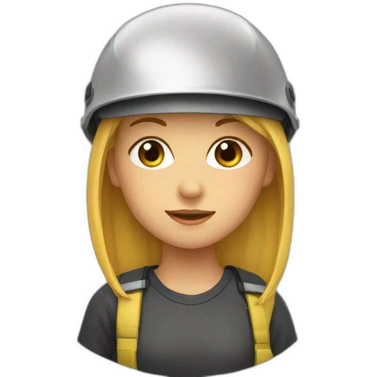 Girl with helmet emoji