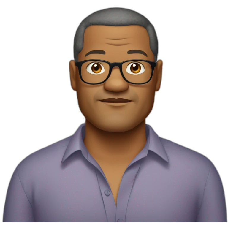 laurence-fishburne cartoon wearing shirt emoji