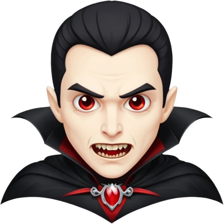 Vampire dracula – Pale figure with fangs and cape emoji