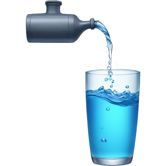 water pouring from a glass emoji