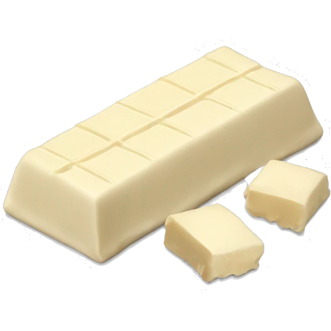 white chocolate bar  emoji