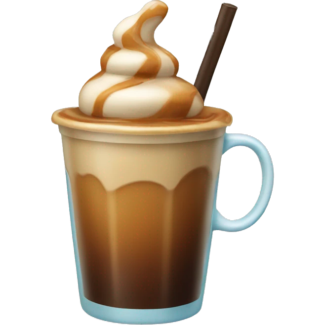 Ice caramel coffee emoji