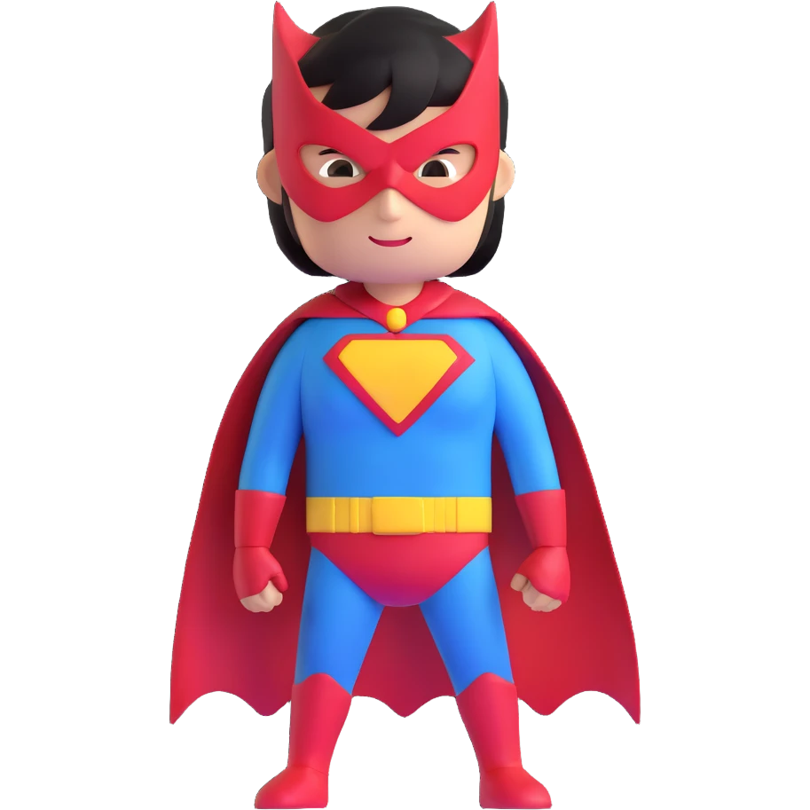 superhero with mask emoji