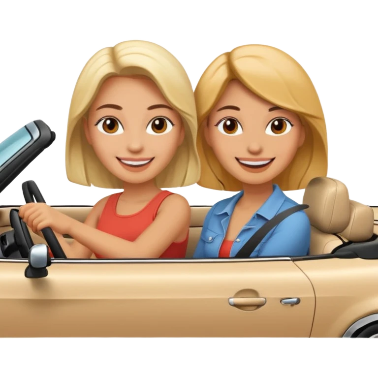 Two women driving emoji
