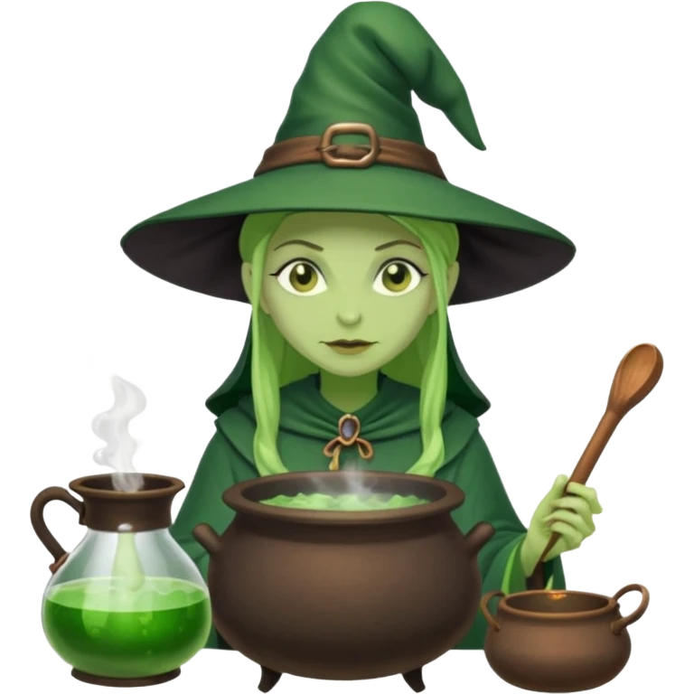 green witch cooking potion emoji