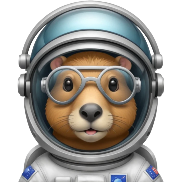 capypara wearing glasses in astronaut helmet emoji