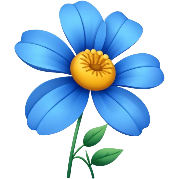 blue flower emoji