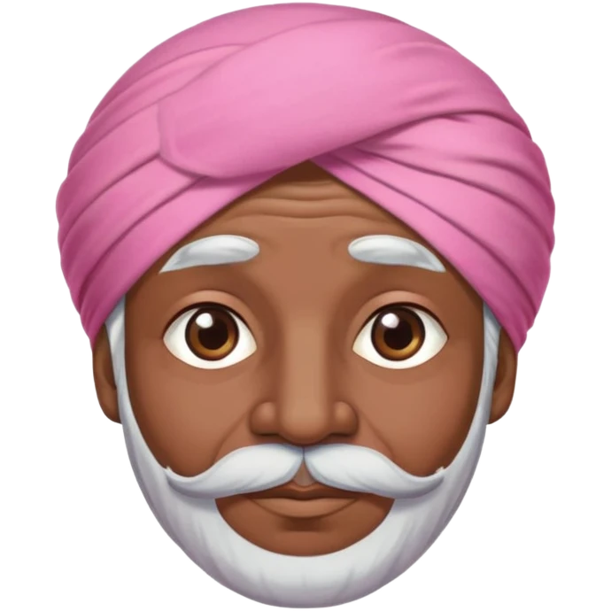 Old brown guy wearing a pink turban to emoji