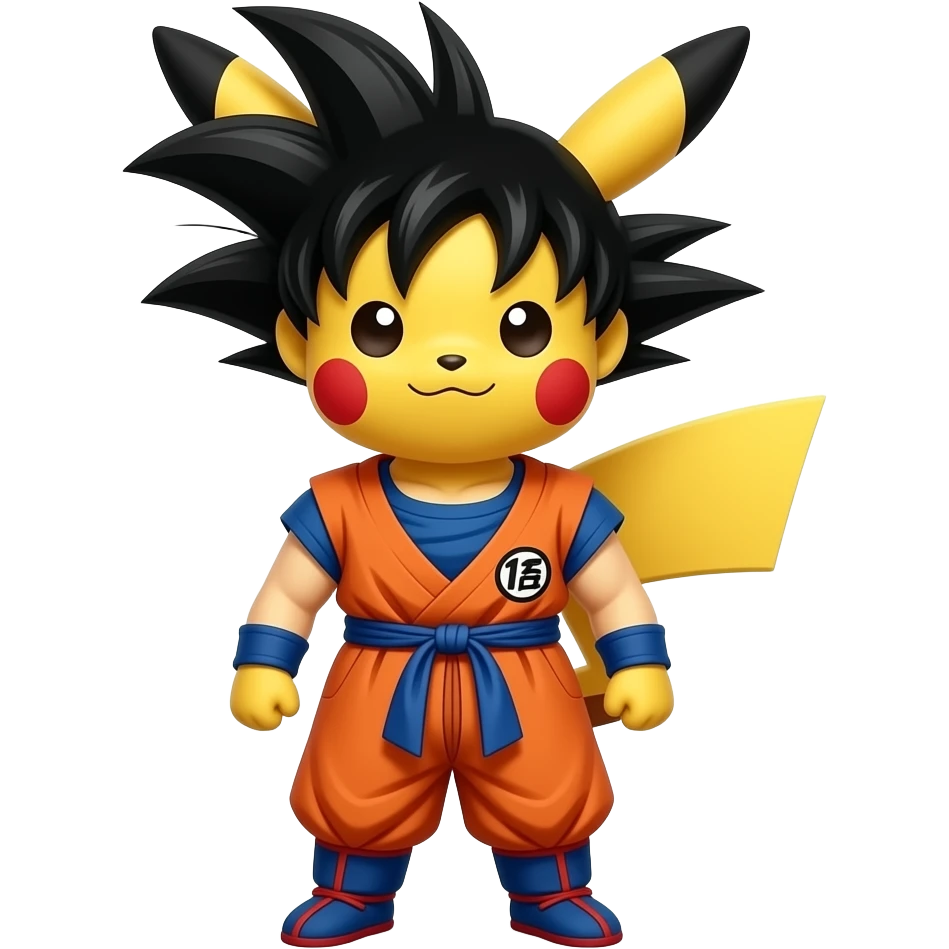 Pikachu dressed as Goku emoji