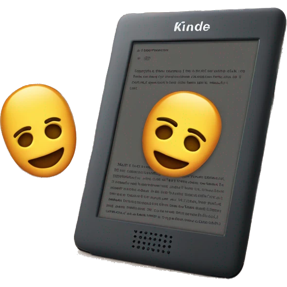 Kindle e reader on spicy books emoji