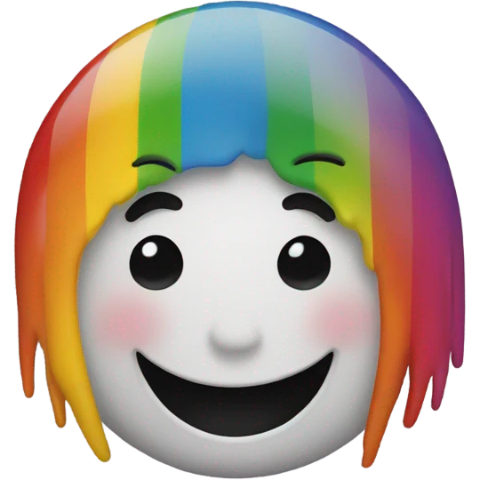 Rainbow smiley face emoji